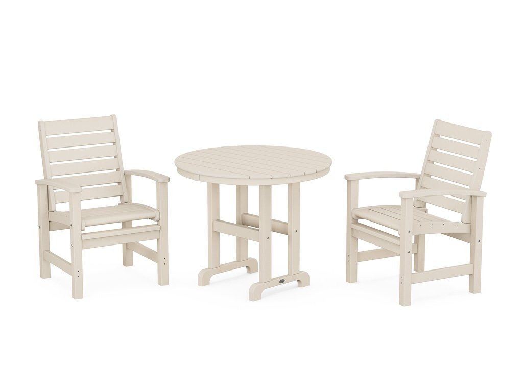 Signature 3-Piece Round Farmhouse Dining Set Photo