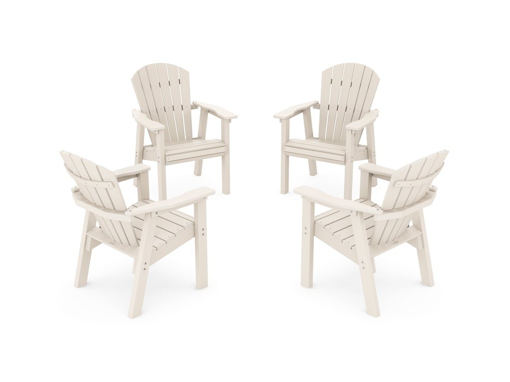 Seashell 4-Piece Upright Adirondack Conversation Set Photo