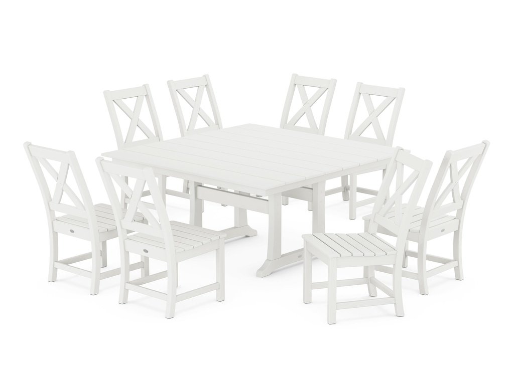 Braxton Side Chair 9-Piece Farmhouse Dining Set Photo