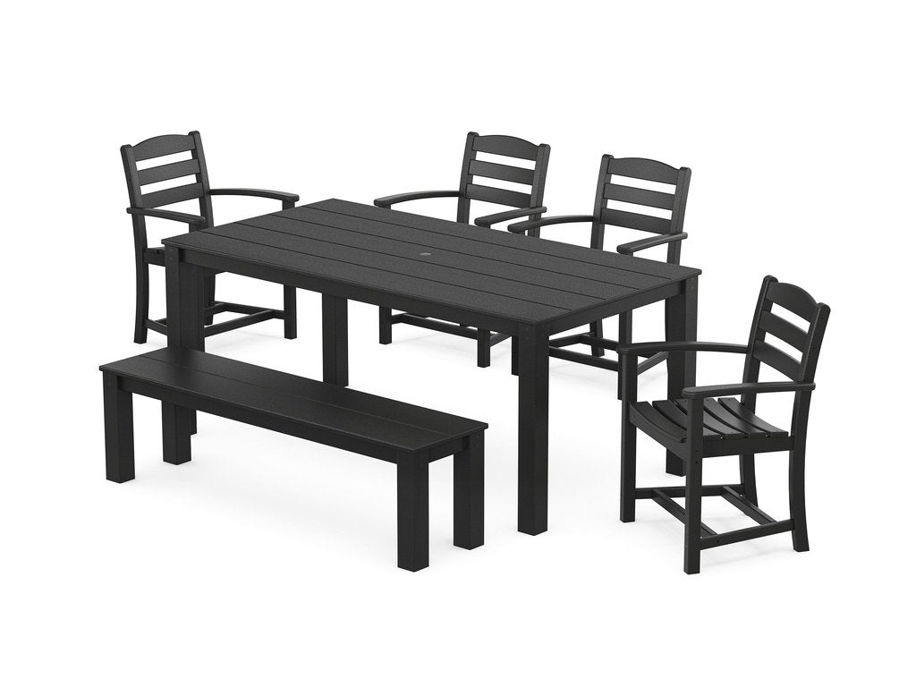 La Casa Cafe' 6-Piece Parsons Dining Set with Bench Photo