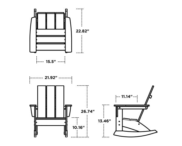 Kids Modern Adirondack Rocking Chair - Retreat Home Furniture