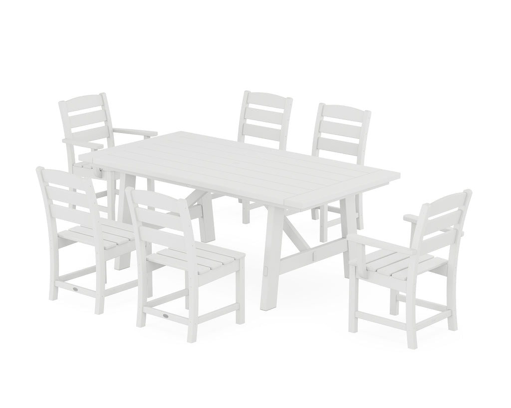 Lakeside 7-Piece Rustic Farmhouse Dining Set Photo