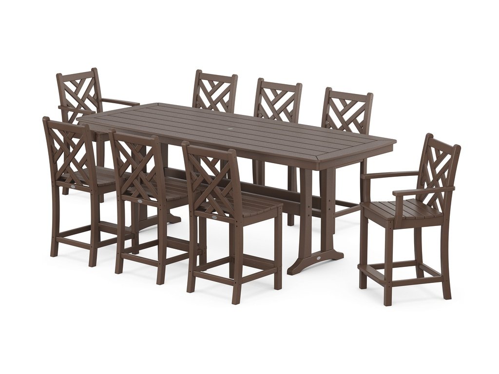 Chippendale 9-Piece Counter Set with Trestle Legs Photo