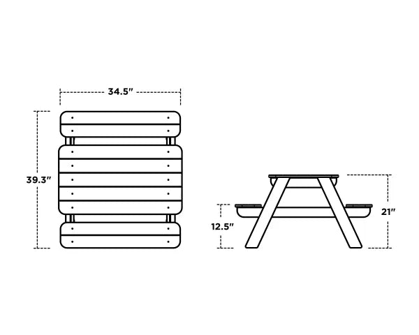 Kids Outdoor Picnic Table - Retreat Home Furniture