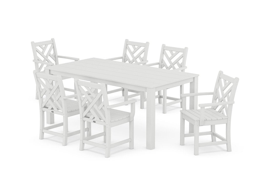 Chippendale Arm Chair 7-Piece Parsons Dining Set Photo