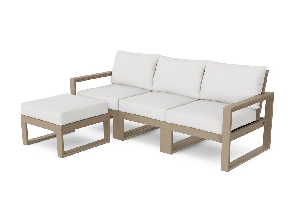 EDGE 4-Piece Modular Deep Seating Set with Ottoman Photo