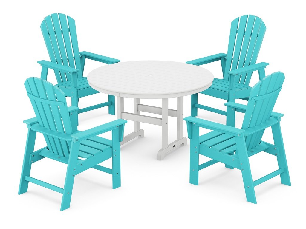 South Beach 5-Piece Round Farmhouse Dining Set Photo