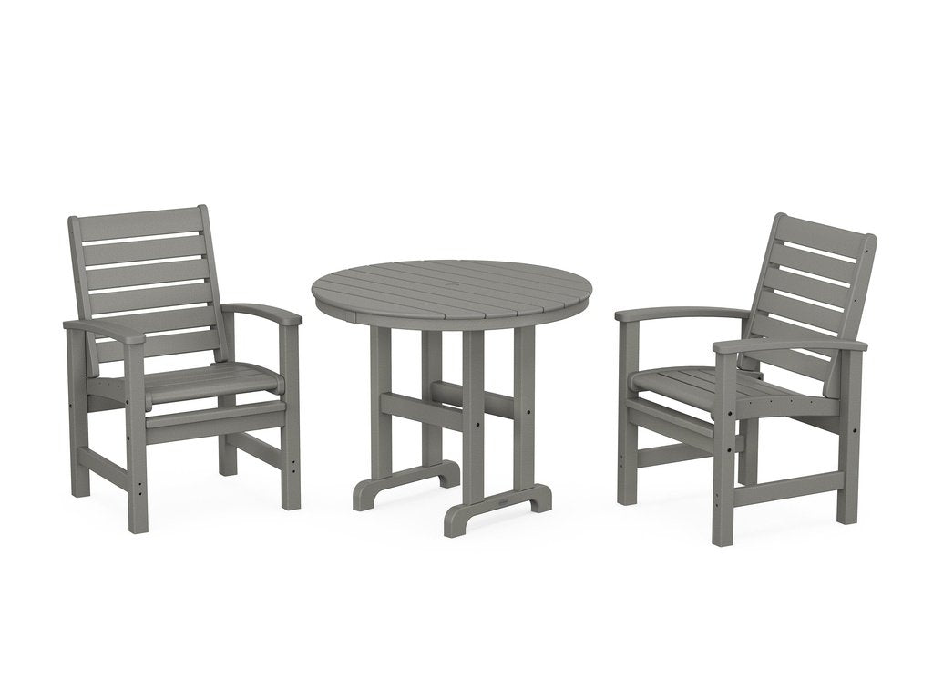 Signature 3-Piece Round Farmhouse Dining Set Photo