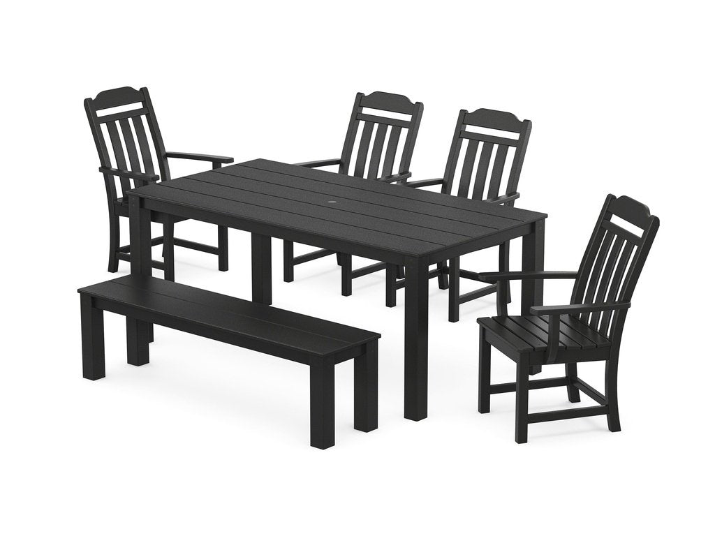 Country Living 6-Piece Parsons Dining Set with Bench Photo