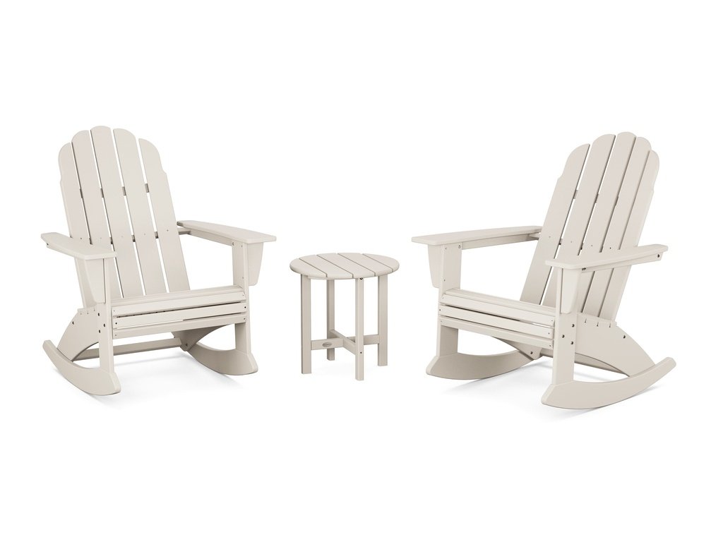 Vineyard Curveback 3-Piece Adirondack Rocking Chair Set Photo