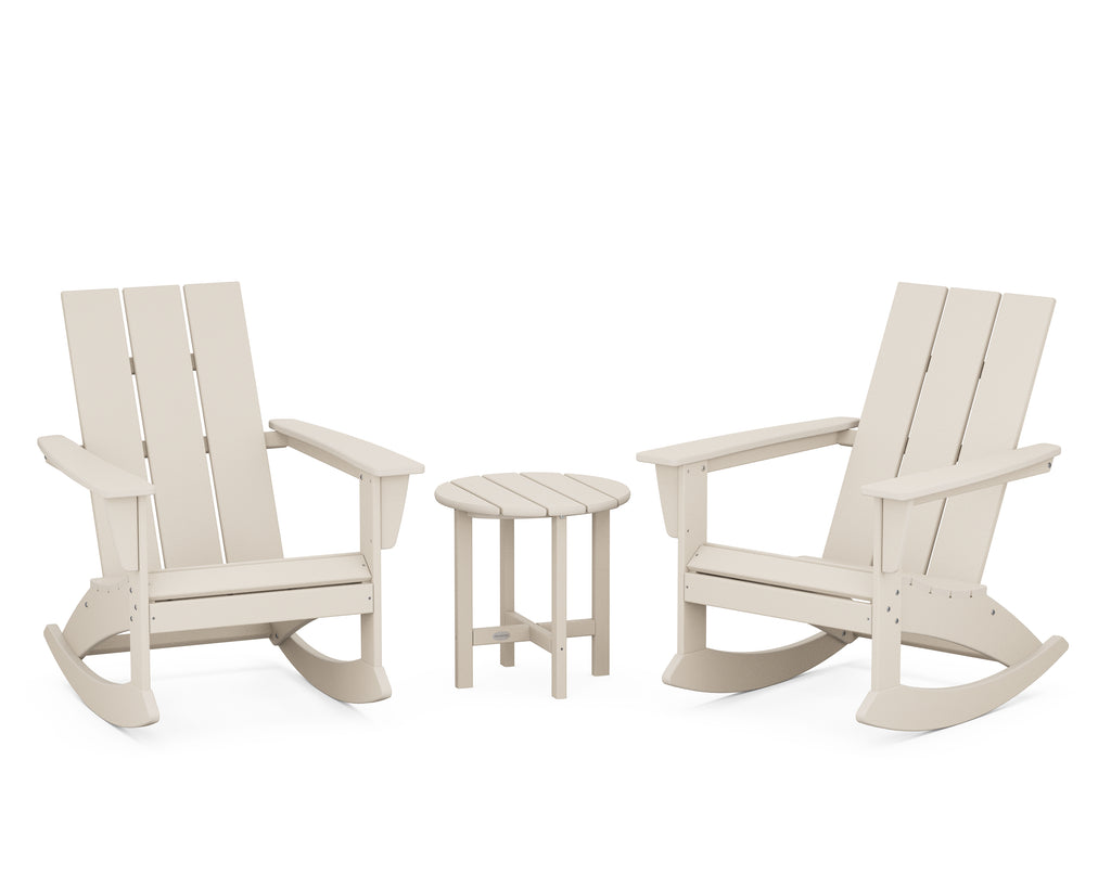 Modern 3-Piece Adirondack Rocking Chair Set Photo