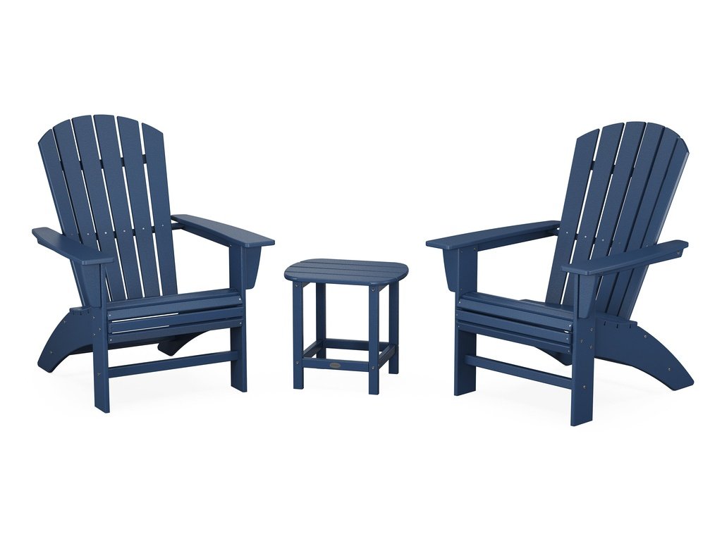 Nautical 3-Piece Curveback Adirondack Set Photo