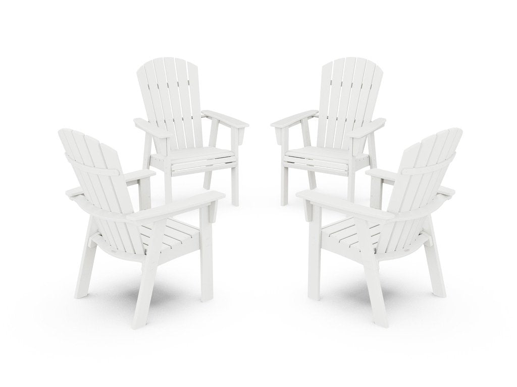 Nautical 4-Piece Curveback Upright Adirondack Conversation Set Photo