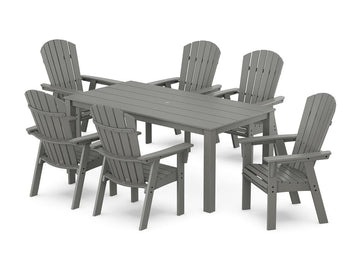 Nautical Curveback Adirondack 7-Piece Parsons Dining Set Photo