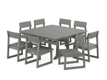 EDGE Side Chair 9-Piece Dining Set with Trestle Legs Photo