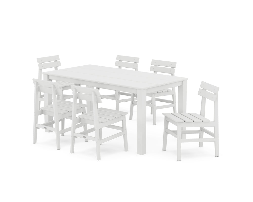 Modern Studio Plaza Chair 7-Piece Parsons Table Dining Set Photo