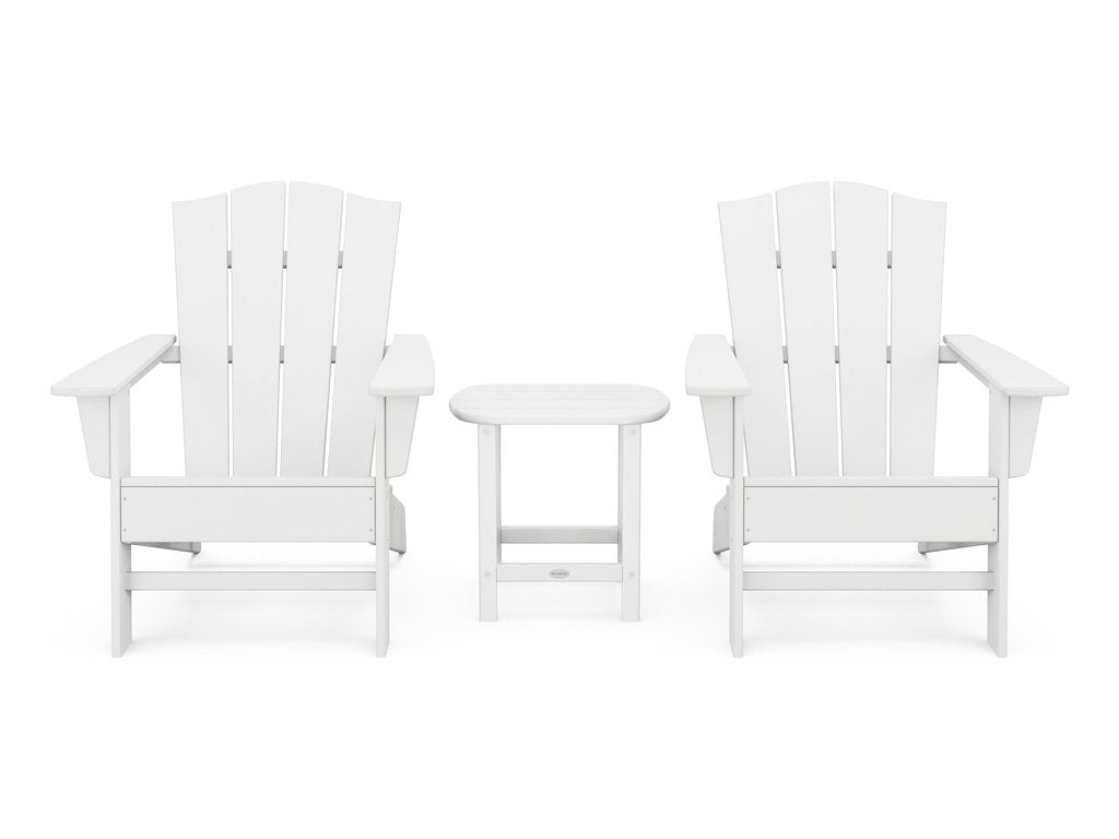 Wave 3-Piece Adirondack Chair Set with The Crest Chairs Photo