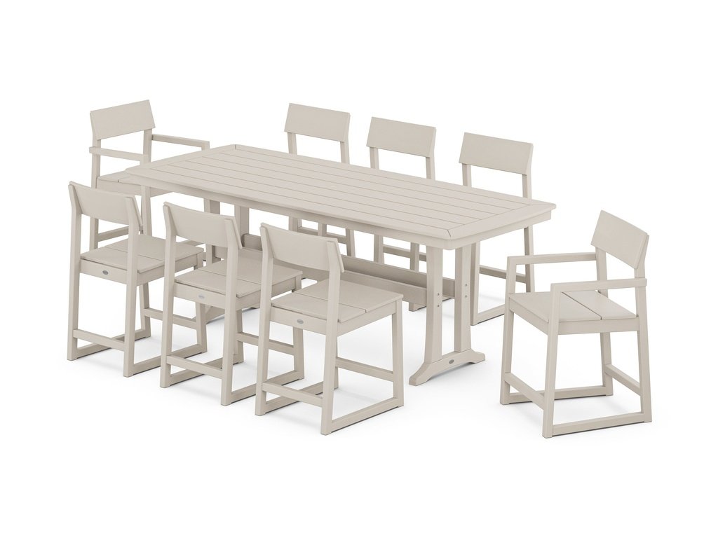 EDGE 9-Piece Counter Set with Trestle Legs Photo