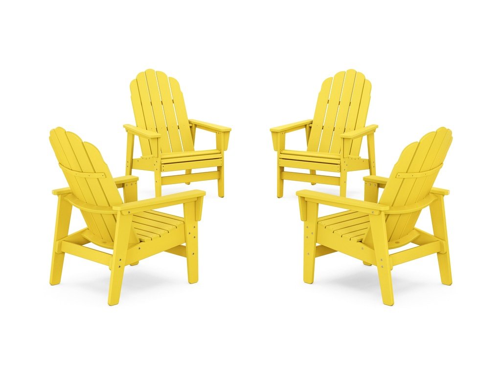 4-Piece Vineyard Grand Upright Adirondack Chair Conversation Set Photo