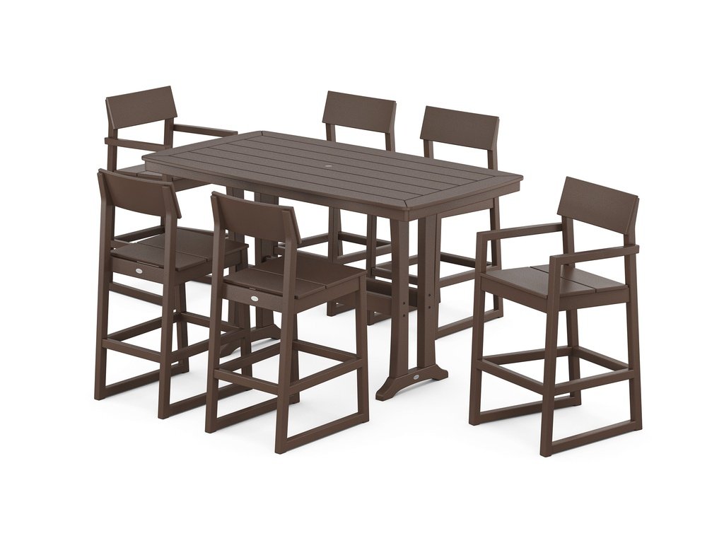 EDGE 7-Piece Bar Set with Trestle Legs Photo