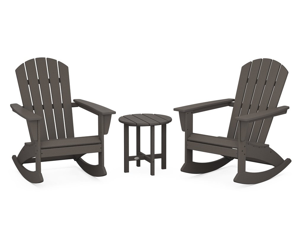 Nautical 3-Piece Adirondack Rocking Chair Set Photo