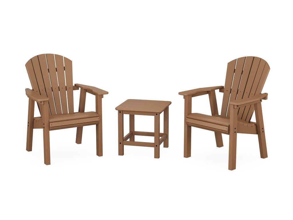 Seashell 3-Piece Upright Adirondack Chair Set Photo