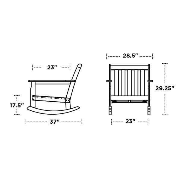 Vineyard Deep Seating Rocking Chair | Natural Finish - Retreat Home Furniture