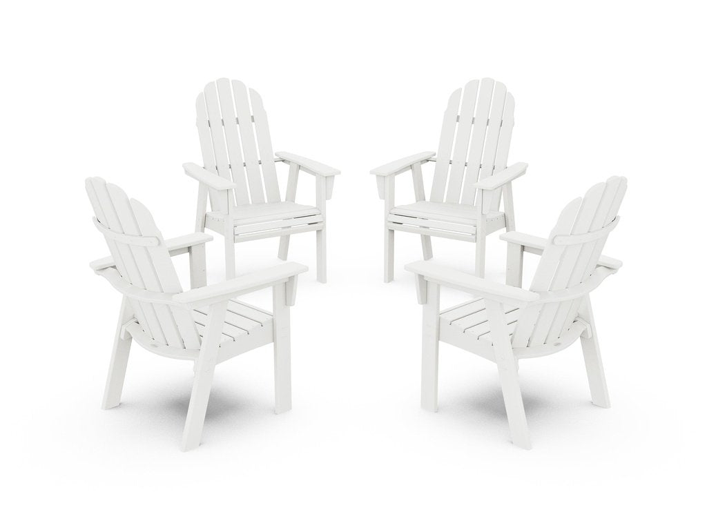 Vineyard 4-Piece Curveback Upright Adirondack Conversation Set Photo