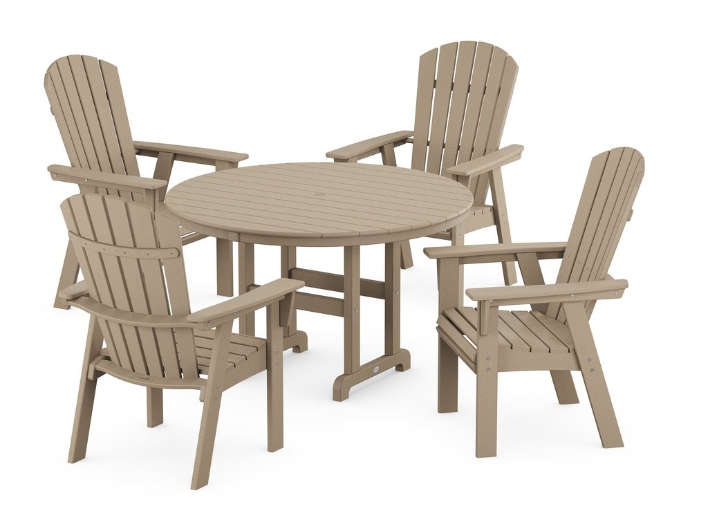 Nautical Adirondack 5-Piece Round Farmhouse Dining Set Photo