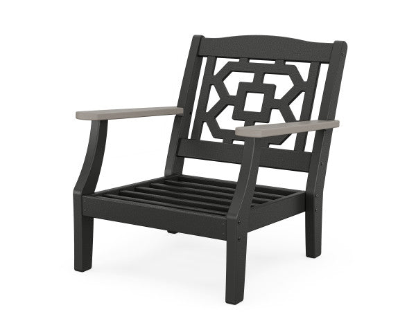 Chinoiserie Deep Seating Chair | Natural Finish - Retreat Home Furniture