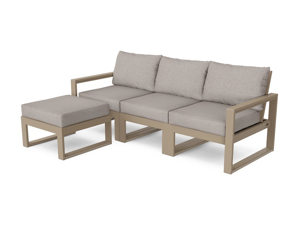 EDGE 4-Piece Modular Deep Seating Set with Ottoman Photo