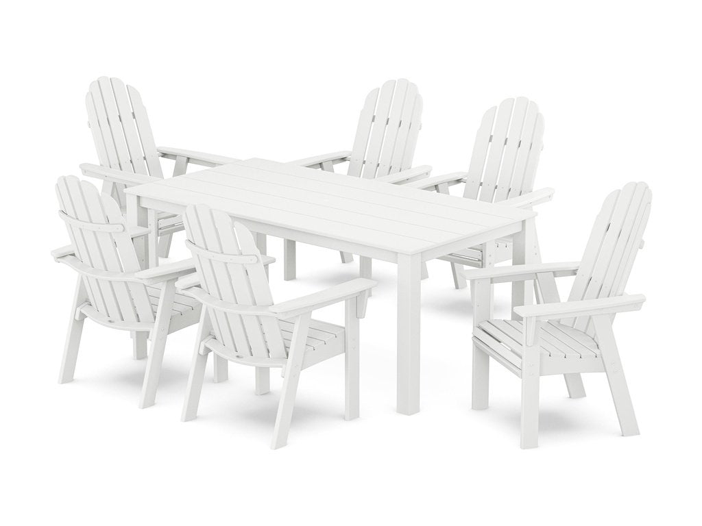 Vineyard Curveback Adirondack 7-Piece Parsons Dining Set Photo