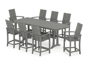 Modern Adirondack 9-Piece Counter Set with Trestle Legs Photo