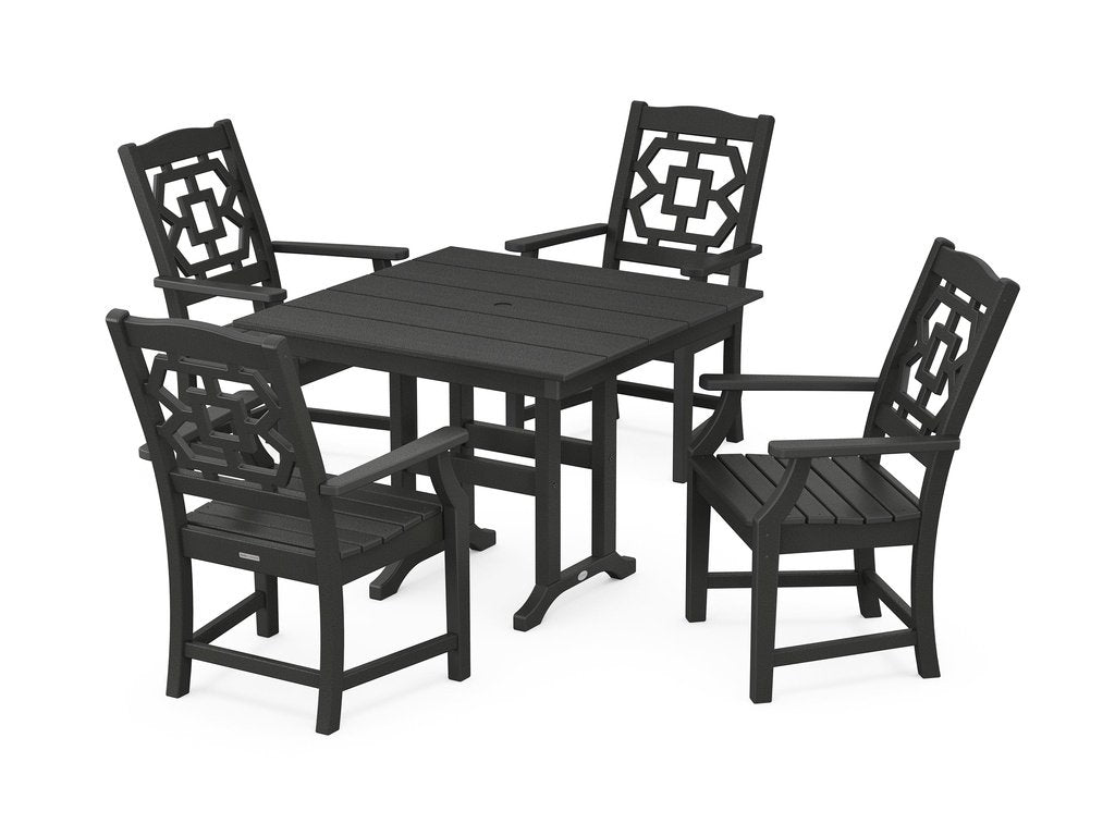 Chinoiserie 5-Piece Farmhouse Dining Set Photo