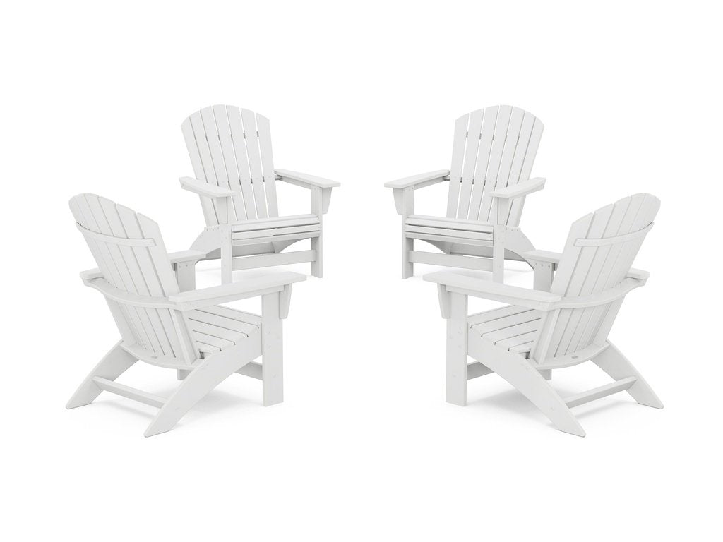 4-Piece Nautical Grand Adirondack Chair Conversation Set Photo