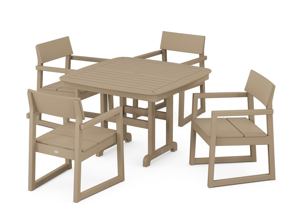 EDGE 5-Piece Dining Set with Trestle Legs Photo