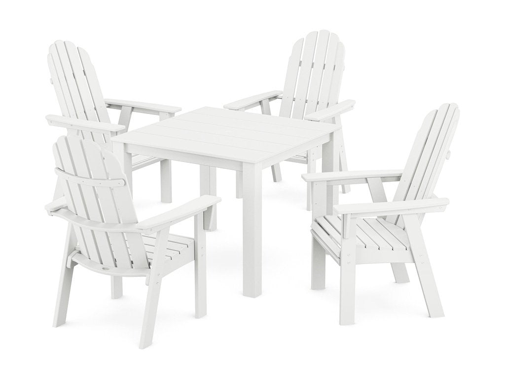 Vineyard Curveback Adirondack 5-Piece Parsons Dining Set Photo