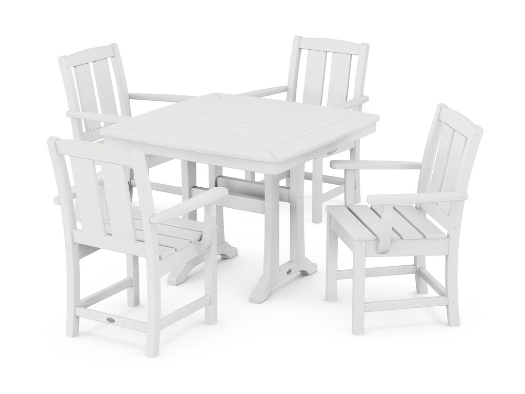 Mission 5-Piece Dining Set with Trestle Legs Photo