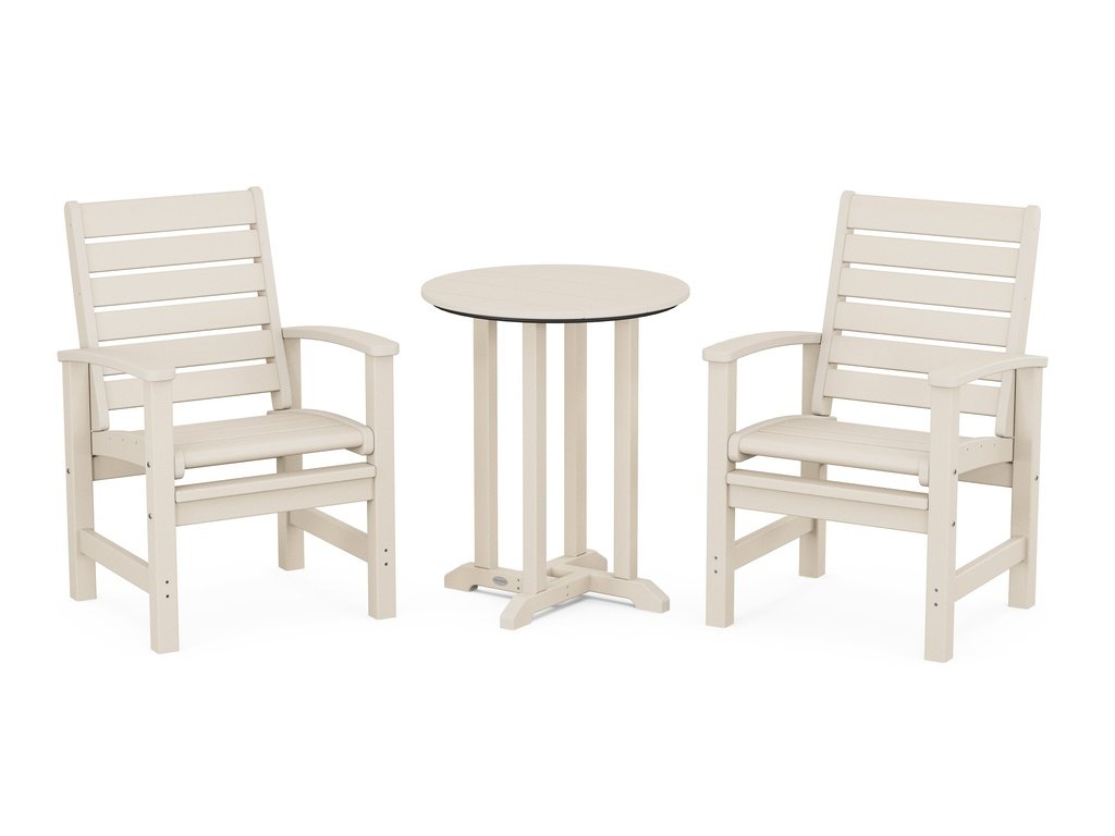 Signature 3-Piece Round Farmhouse Dining Set Photo