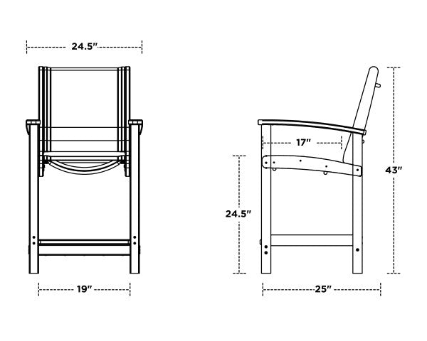 Coastal Counter Chair | Natural Finish - Retreat Home Furniture