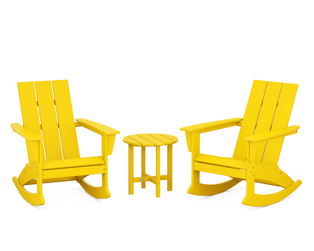 Modern 3-Piece Adirondack Rocking Chair Set Photo