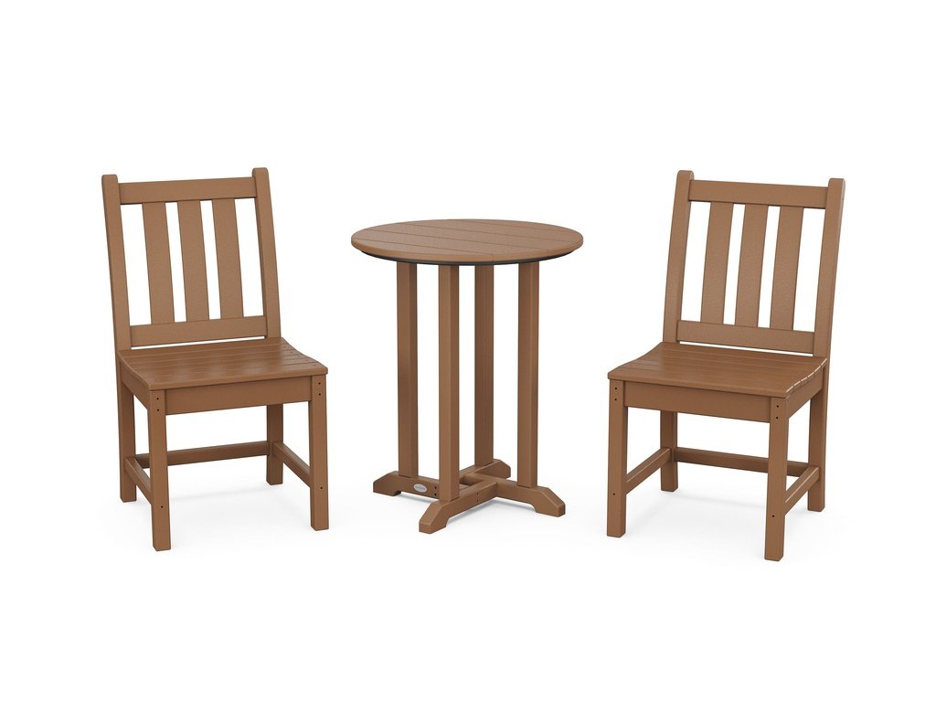 Traditional Garden Side Chair 3-Piece Round Dining Set Photo