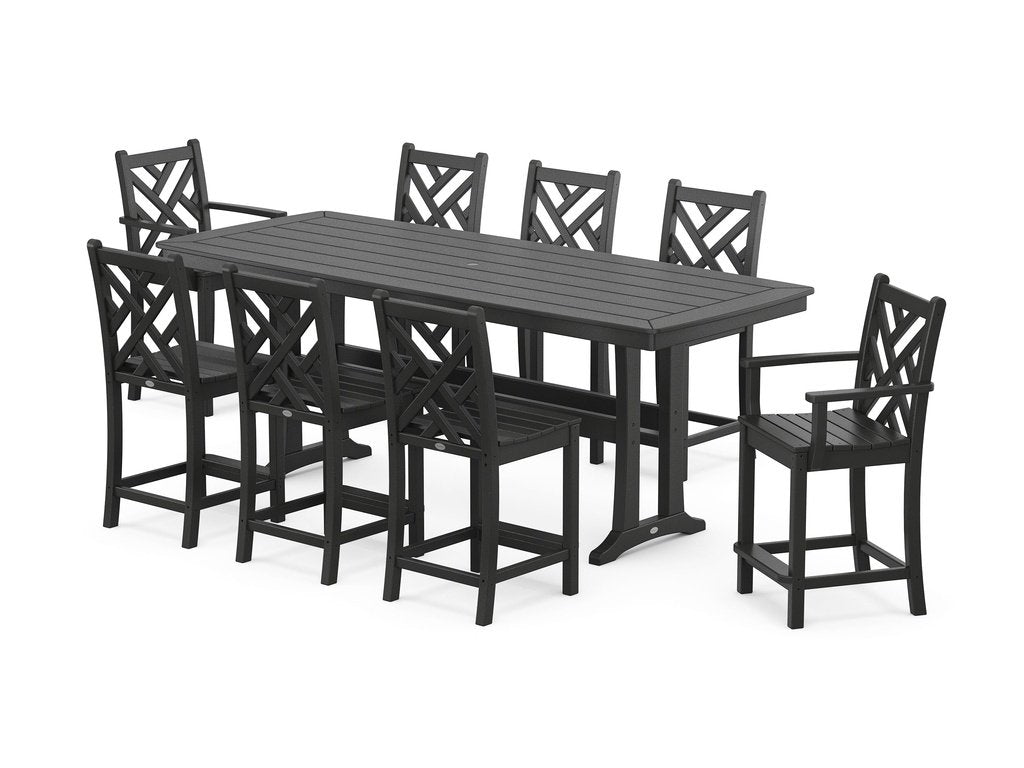 Chippendale 9-Piece Counter Set with Trestle Legs Photo