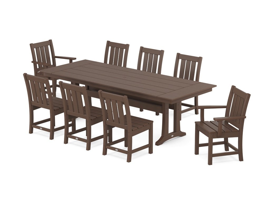 Oxford 9-Piece Farmhouse Dining Set with Trestle Legs Photo