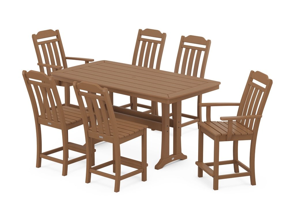 Country Living 7-Piece Counter Set with Trestle Legs Photo