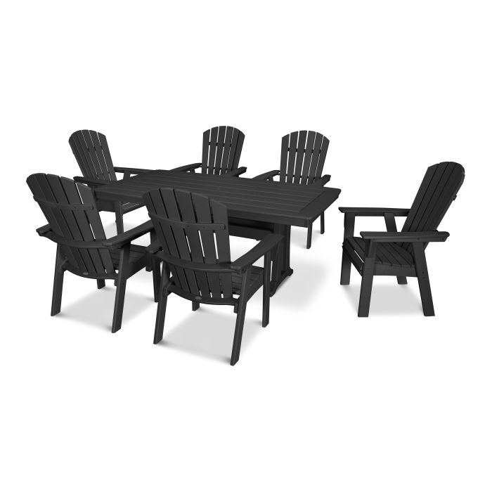 Nautical Curveback Adirondack 7-Piece Dining Set with Trestle Legs - Retreat Home Furniture