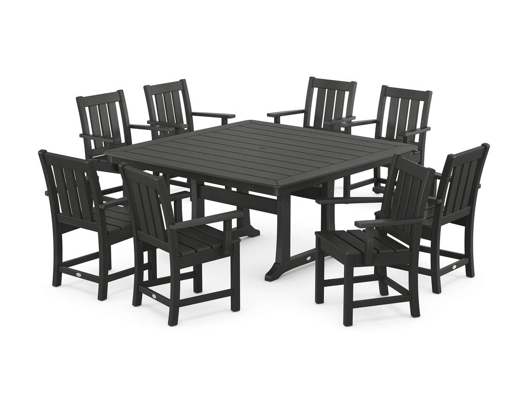 Oxford 9-Piece Square Dining Set with Trestle Legs Photo