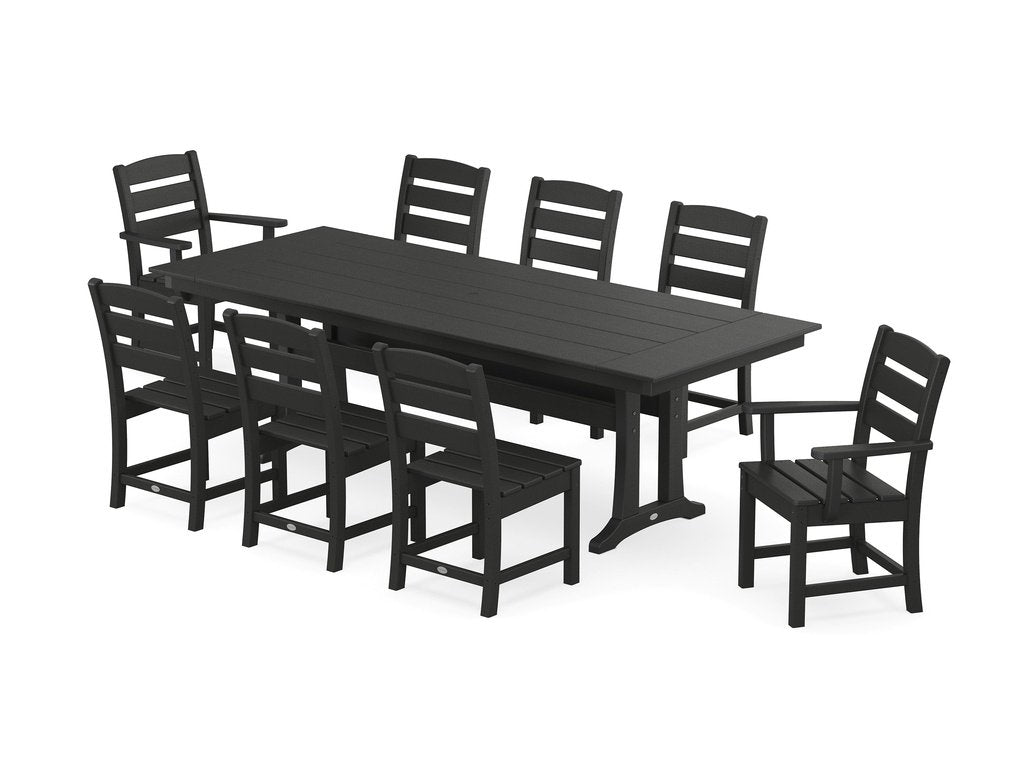 Lakeside 9-Piece Farmhouse Dining Set with Trestle Legs Photo