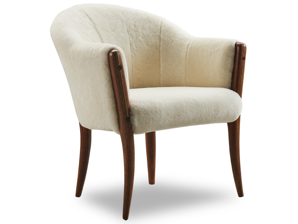 Millenium Occasional Chair | White Merino Wool