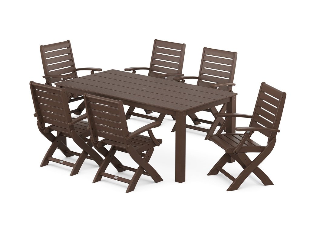 Signature Folding Chair 7-Piece Parsons Dining Set Photo